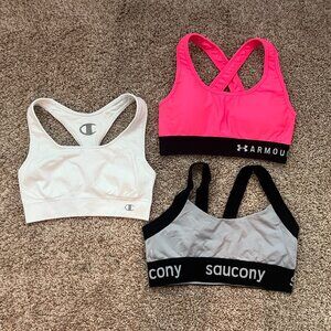 Lot of 3 XS Girls Sports Bras - EUC